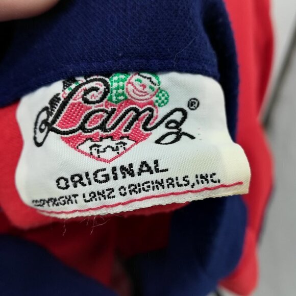 Vintage Lanz Original Stretch Sheath Shirt Dress Size S? Red Skater Knit 70s - Picture 14 of 14